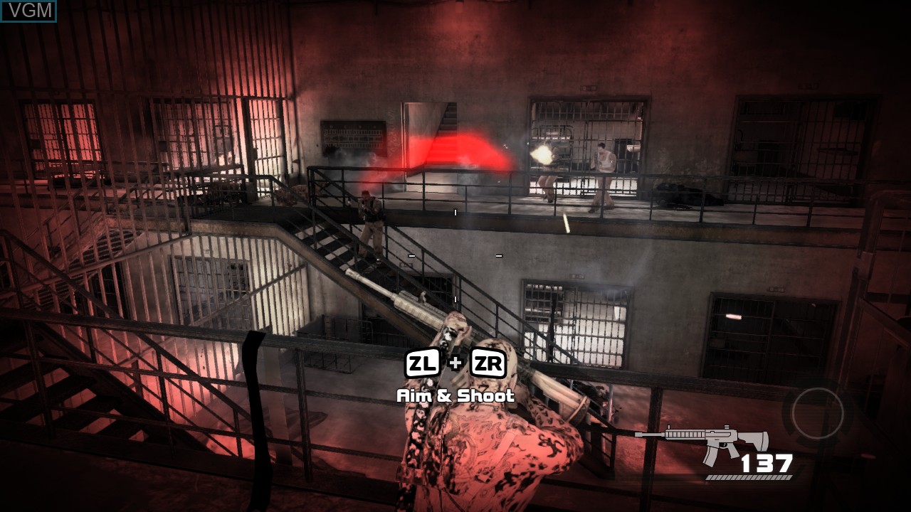 In-game screen of the game Devil's Third on Nintendo Wii U