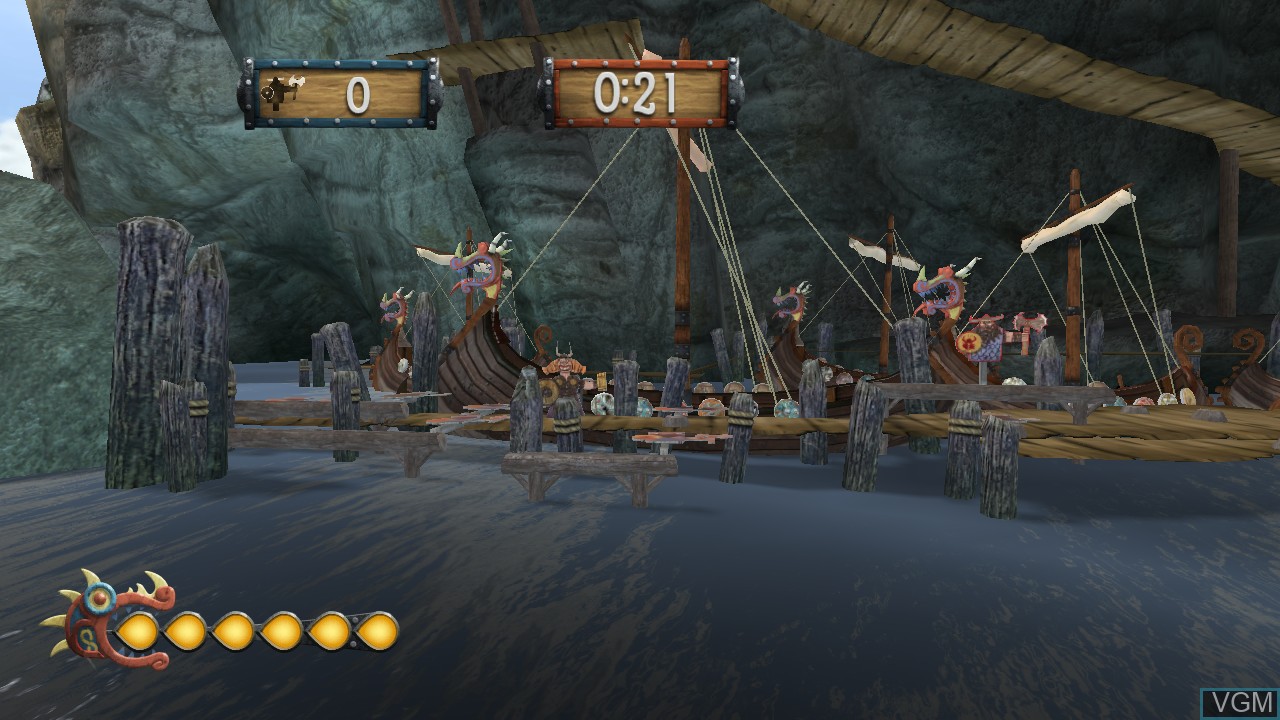 In-game screen of the game How to Train Your Dragon 2 on Nintendo Wii U