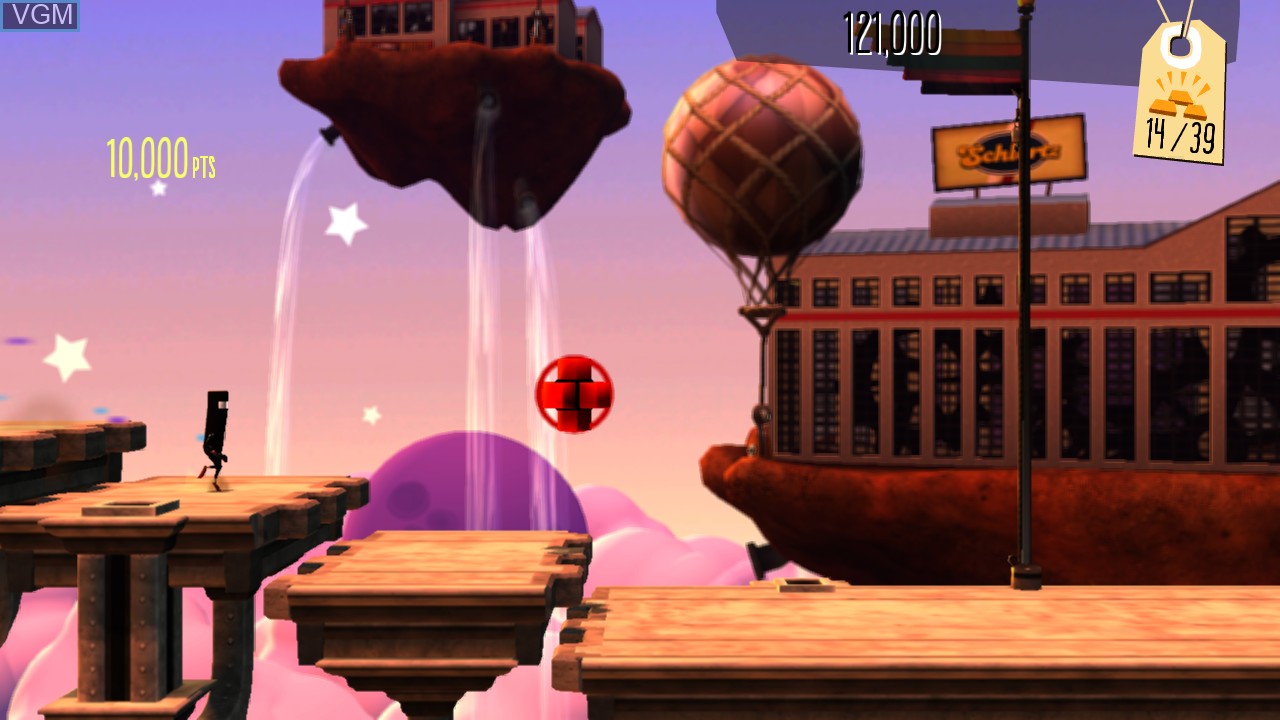 In-game screen of the game Bit.Trip Presents...Runner2 - Future Legend of Rhythm Alien on Nintendo Wii U