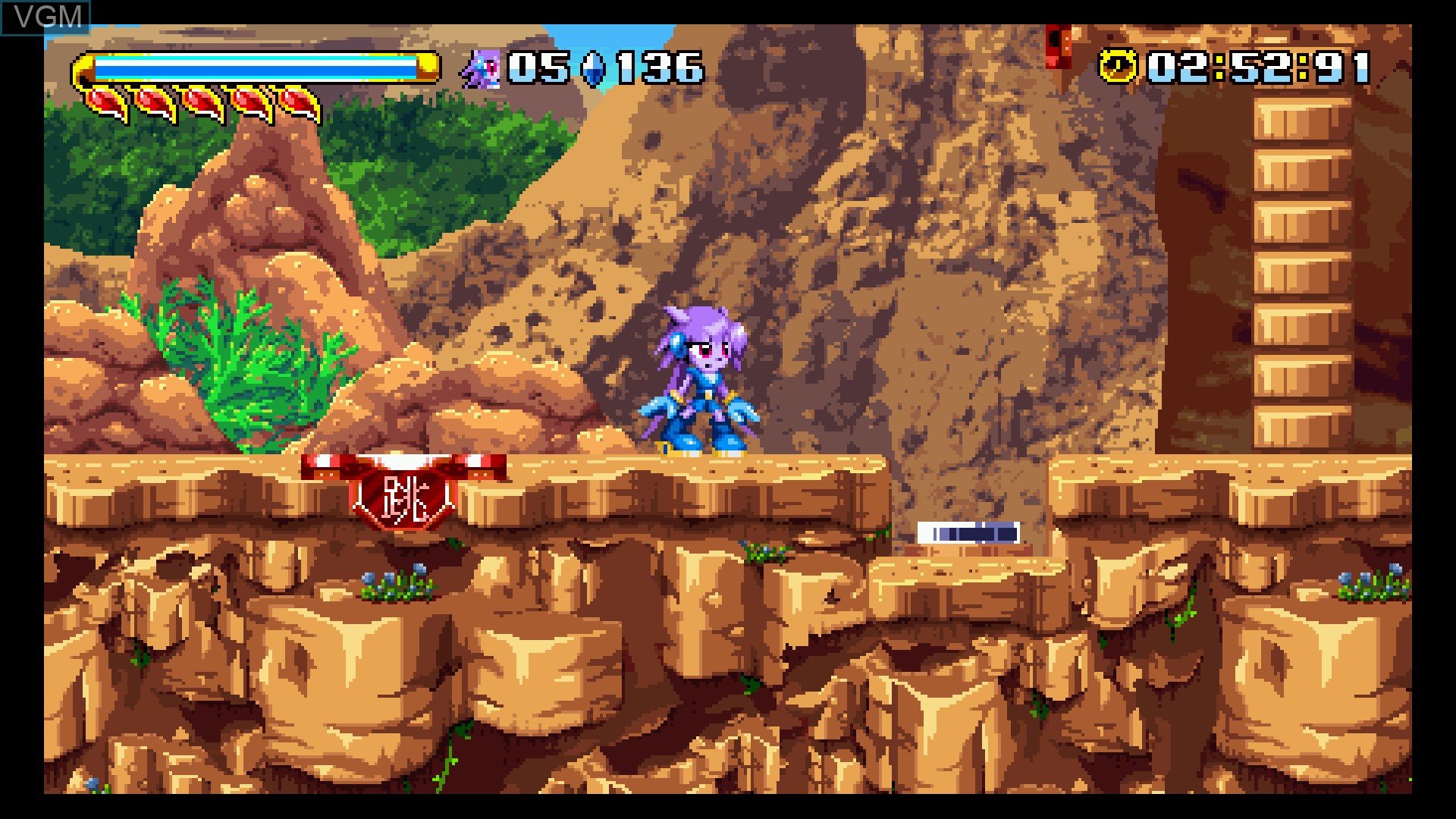 In-game screen of the game Freedom Planet on Nintendo Wii U