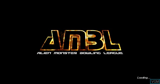 Title screen of the game Alien Monster Bowling League on Nintendo Wii