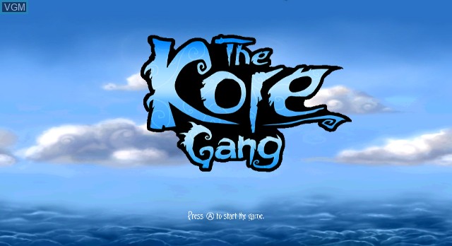 Title screen of the game Kore Gang, The - Outvasion From Inner Earth on Nintendo Wii