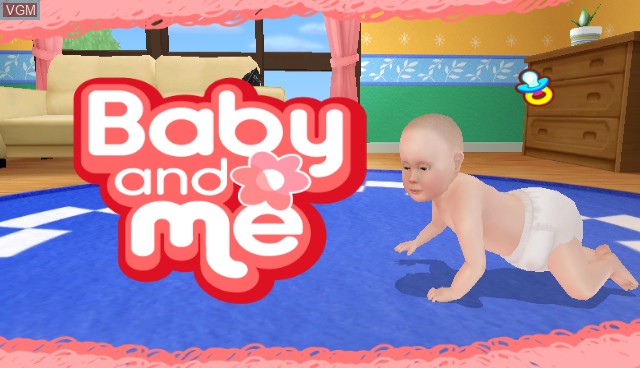 Title screen of the game Baby and Me on Nintendo Wii