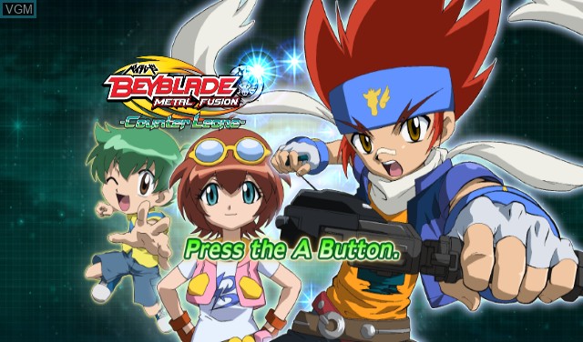 Title screen of the game Beyblade - Metal Fusion - Counter Leone on Nintendo Wii
