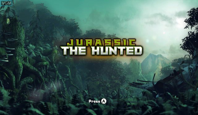 Title screen of the game Jurassic - The Hunted on Nintendo Wii