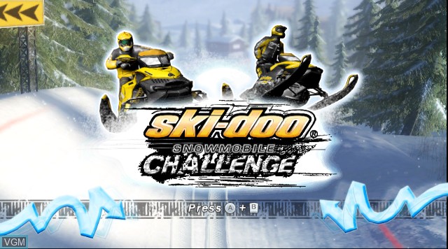 Title screen of the game Ski-Doo - Snowmobile Challenge on Nintendo Wii