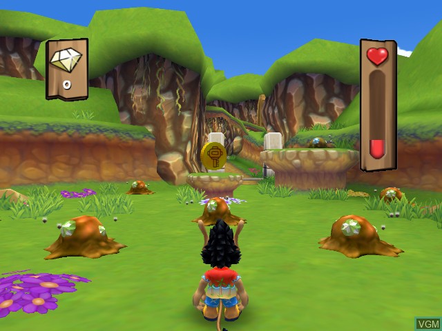 Menu screen of the game Agent Hugo - Hula Holiday on Nintendo Wii