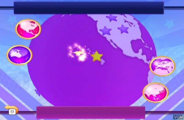Menu screen of the game All Star Cheerleader 2 on Nintendo Wii