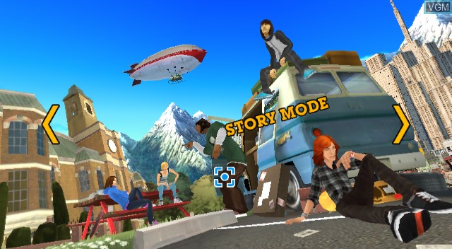 Menu screen of the game Shaun White Skateboarding on Nintendo Wii