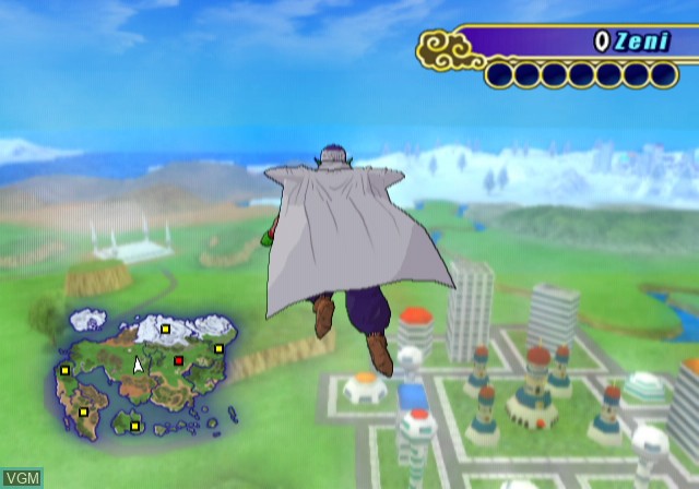 In-game screen of the game Dragon Ball Z - Budokai Tenkaichi 2 on Nintendo Wii