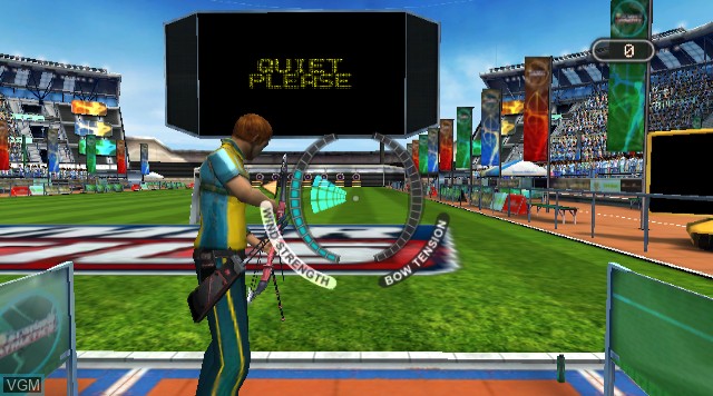 In-game screen of the game Summer Athletics on Nintendo Wii