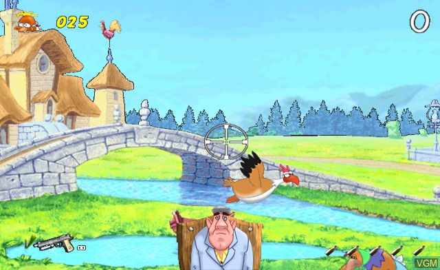 In-game screen of the game Chicken Shoot on Nintendo Wii