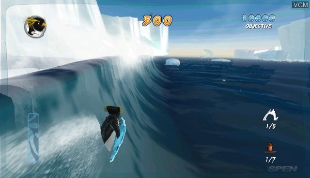 In-game screen of the game Surf's Up on Nintendo Wii