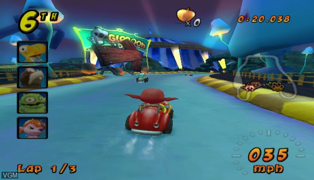 In-game screen of the game Cocoto Kart Racer on Nintendo Wii