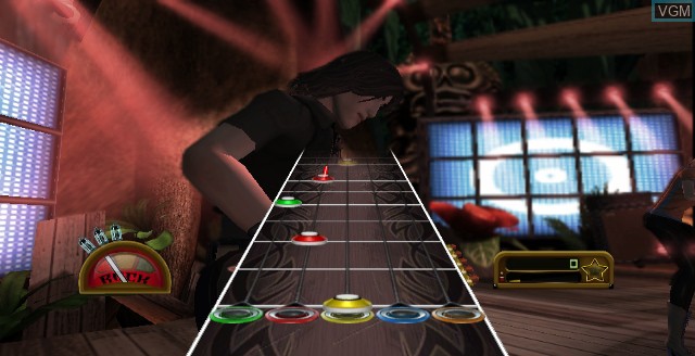 In-game screen of the game Guitar Hero - Greatest Hits on Nintendo Wii