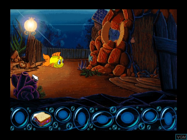 In-game screen of the game Freddi Fish - Kelp Seed Mystery on Nintendo Wii