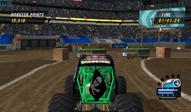 In-game screen of the game Monster Jam - Urban Assault on Nintendo Wii