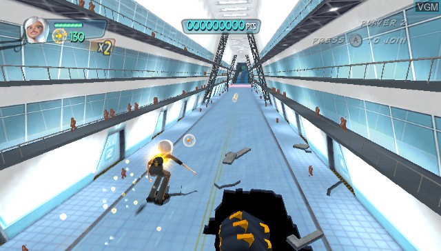 In-game screen of the game Monsters vs. Aliens on Nintendo Wii