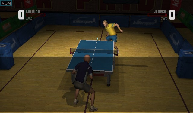 In-game screen of the game Rockstar Games Presents - Table Tennis on Nintendo Wii