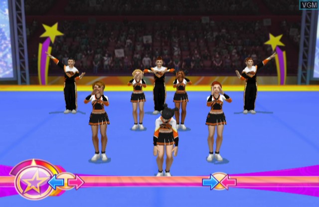 In-game screen of the game All Star Cheerleader 2 on Nintendo Wii