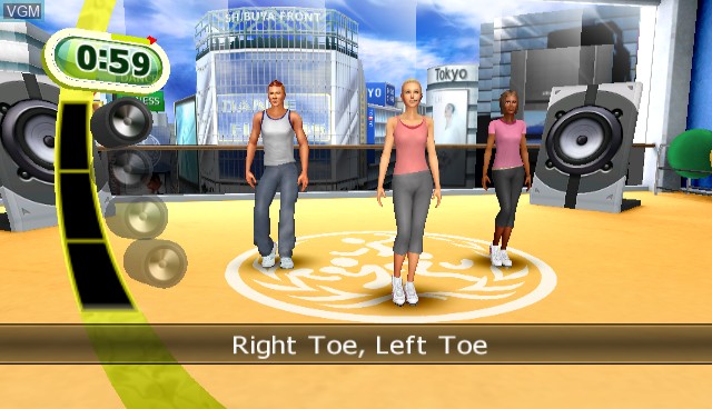 In-game screen of the game My Fitness Coach - Dance Workout on Nintendo Wii