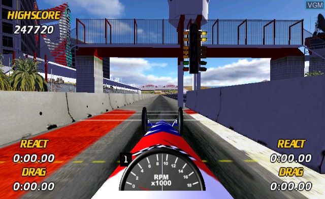 In-game screen of the game Drag & Stock Racer on Nintendo Wii