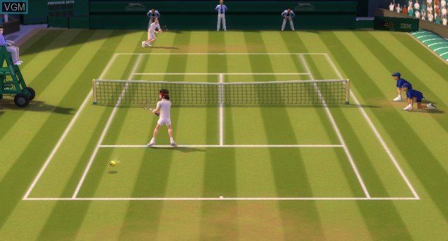 In-game screen of the game Grand Slam Tennis on Nintendo Wii