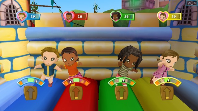 In-game screen of the game Babysitting Party on Nintendo Wii