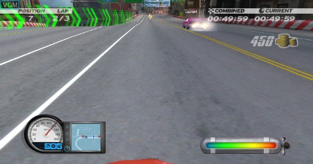 In-game screen of the game Dodge Racing - Charger vs. Challenger on Nintendo Wii