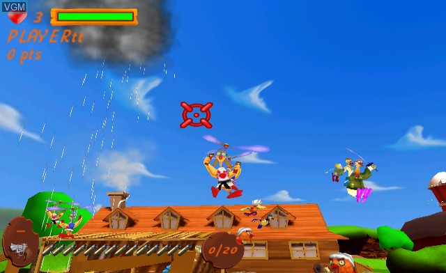 In-game screen of the game Chicken Blaster on Nintendo Wii