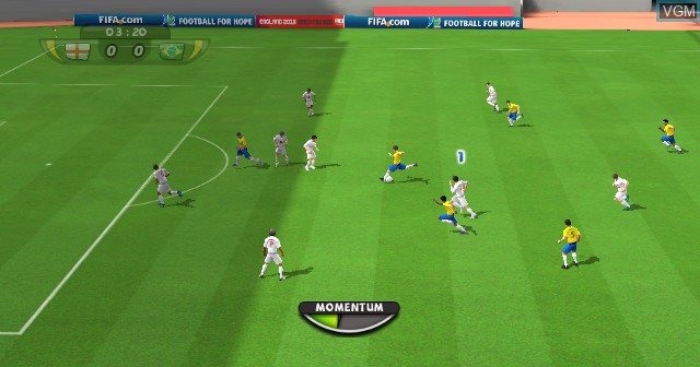 In-game screen of the game 2010 FIFA World Cup South Africa on Nintendo Wii