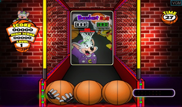 In-game screen of the game Chuck E. Cheese's Party Games on Nintendo Wii