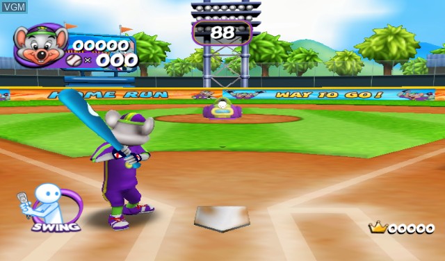 In-game screen of the game Chuck E. Cheese's Sports Games on Nintendo Wii