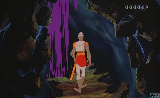 In-game screen of the game Dragon's Lair Trilogy on Nintendo Wii