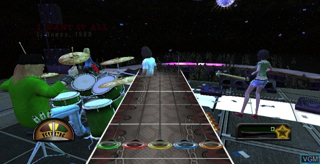 In-game screen of the game Guitar Hero - Van Halen on Nintendo Wii