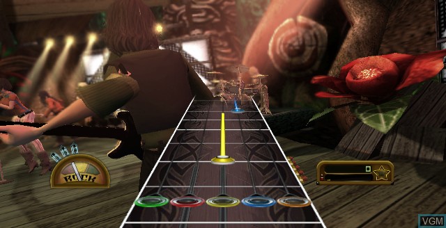 In-game screen of the game Guitar Hero - Smash Hits on Nintendo Wii