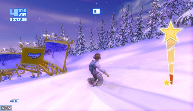 In-game screen of the game SSX Blur on Nintendo Wii