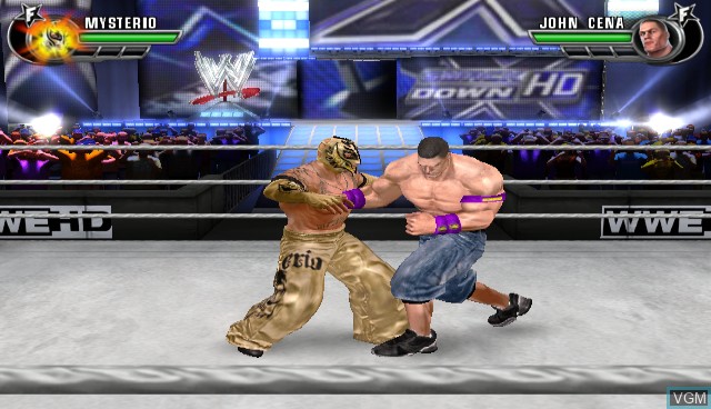 In-game screen of the game WWE All Stars on Nintendo Wii