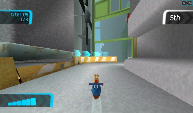 In-game screen of the game Turbo - Super Stunt Squad on Nintendo Wii