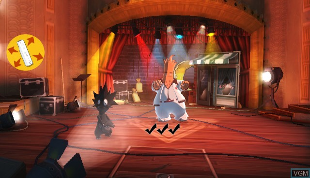 In-game screen of the game Boogie on Nintendo Wii