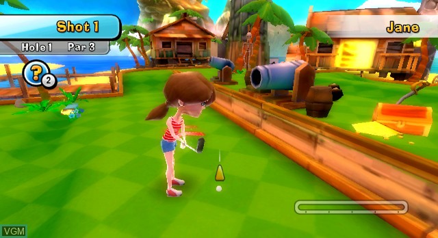 In-game screen of the game Mini Golf Resort on Nintendo Wii