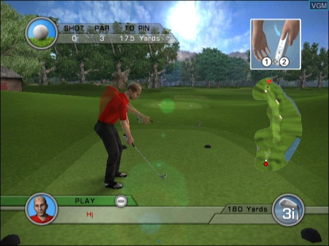 In-game screen of the game My Personal Golf Trainer with IMG Academies and David Leadbetter on Nintendo Wii