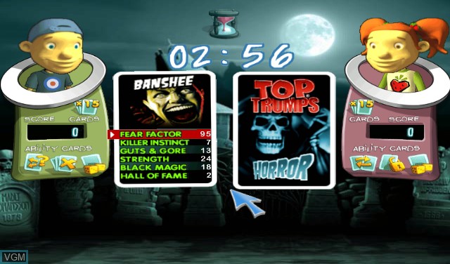 In-game screen of the game Top Trumps Adventures on Nintendo Wii