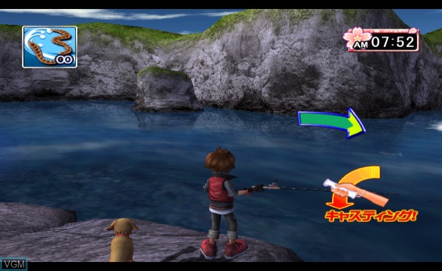 In-game screen of the game Mezase Tsuri Master Sekai ni Challenge Hen on Nintendo Wii