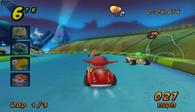 In-game screen of the game Cocoto Kart Racer 2 on Nintendo Wii