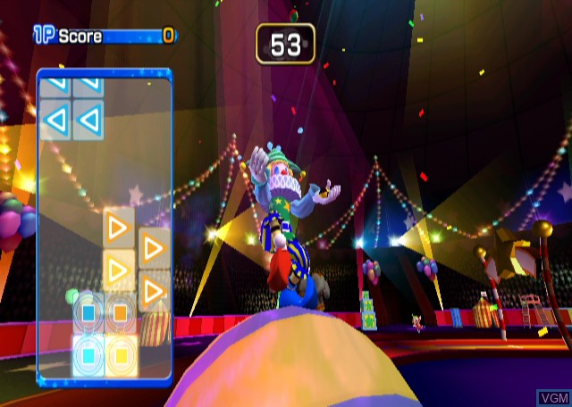 In-game screen of the game Active Life - Magical Carnival on Nintendo Wii