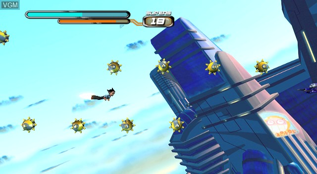 In-game screen of the game Astro Boy - The Video Game on Nintendo Wii