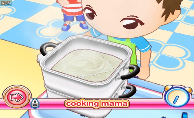 In-game screen of the game Cooking Mama 2 - World Kitchen on Nintendo Wii