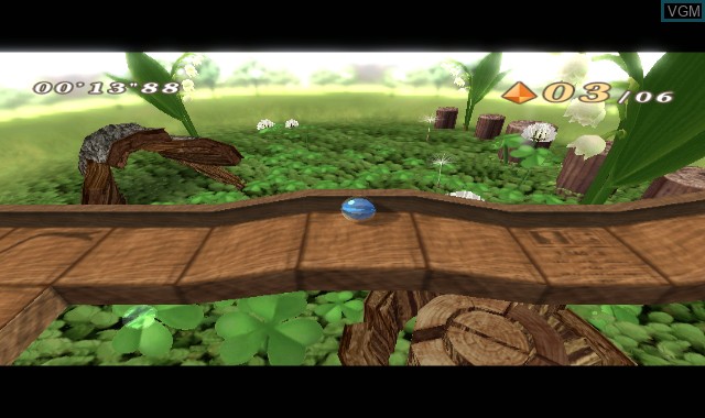 In-game screen of the game Kororinpa on Nintendo Wii