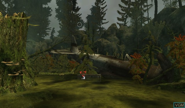 In-game screen of the game Jurassic - The Hunted on Nintendo Wii
